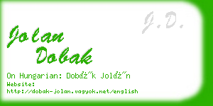 jolan dobak business card